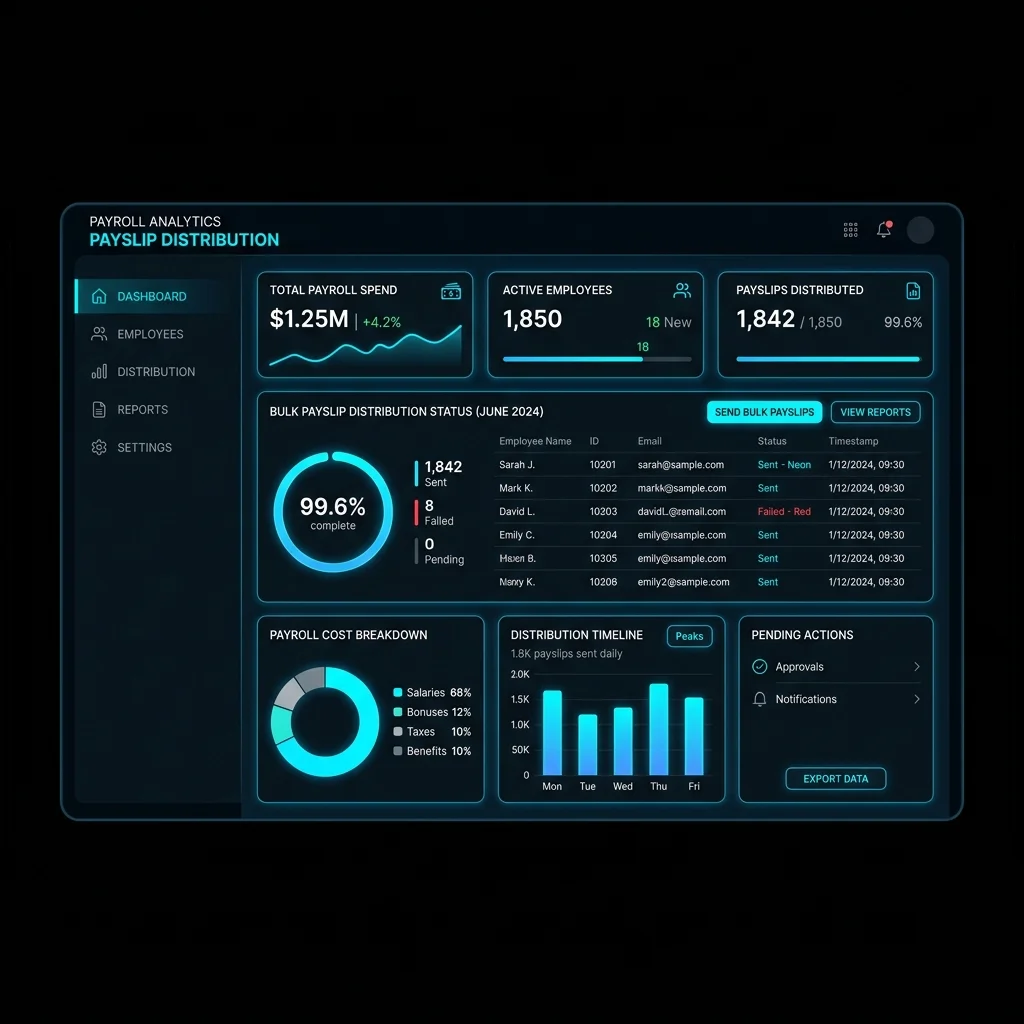 PayslipGen Self Hosted Bulk Payroll Dashboard